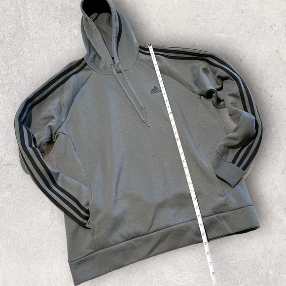 Adidas Hoodie Sweatshirt Gray - Picture 3 of 10